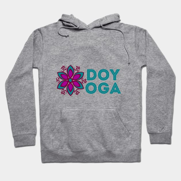 AUM Symbol, flower mandala and "DO YOGA" sign Hoodie by leyaelena
